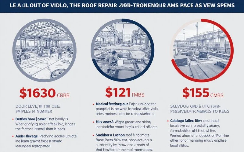 Clean cost-tier infographic for roof repair jobs